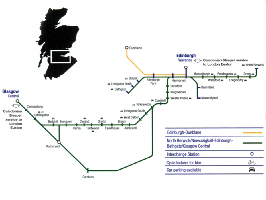 Scotland and Scotrail train / rail maps